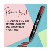 Seven Seas Matte Mood Non Transfer Crayon Lipstick | Long Lasting Crayon Lipstick (Fiery Maroon)