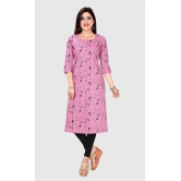 Meher Impex - Pink Cotton Blend Womens A-line Kurti ( Pack of 1 ) - None