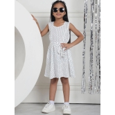 MINI & MING Girls Polka Dot Printed Tie-Ups A-Line Dress