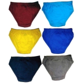 HAP Cotton Multi color Boy's Brief /Kids innerwear /pack of 6 - None