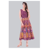 Rangun Cotton Multi Color A- line Dress - S-XL