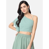 ALL WAYS YOU Women Top Georgette fabric  Light Green XS