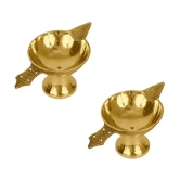 DvR ClicK - Brass Pooja Deep ( Pack of 2 )