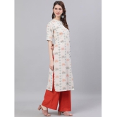 Antaran Cotton Printed Straight Womens Kurti - White ( Pack of 1 ) - None