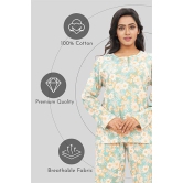 Women Full Sleeves Knit Cotton Pyjama Set-2XL