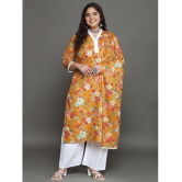 Tissu Cotton Printed Kurti With Palazzo Womens Stitched Salwar Suit - Yellow ( Pack of 1 ) - None