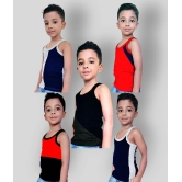 HAP Pack of 5 100% Cotton Boys Vest ( Multi Color ) - None