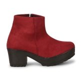 Ishransh - Red Women''s Ankle Length Boots - None