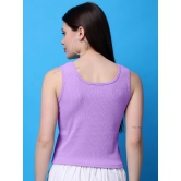 Round Neck Sleeveless Solid Cotton Top