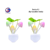 Goodkin - Pack of 2 Mushroom Shape Automatic Sensor LED Color Changing Light Night Lamp Multi