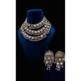 Samridhi DC Silver Alloy Necklace Set ( Pack of 1 ) - Silver