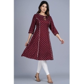 Smien - Maroon Rayon Womens A-line Kurti ( Pack of 1 ) - None