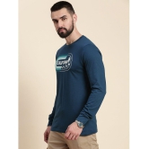 Dillinger 100% Cotton Regular Fit Printed Full Sleeves Mens T-Shirt - Blue ( Pack of 1 ) - None