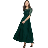 Sheetal associates - Green Crepe Women's Gown ( Pack of 1 ) - None