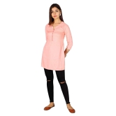 JAIPURETHNICWEAVESWomen's Rayon Slub Solid Straight Tunic Kurti (Peach)