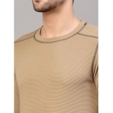 Rigo Polyester Regular Fit Solid Full Sleeves Mens T-Shirt - Beige ( Pack of 1 ) - None