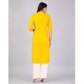 MAUKA Rayon Embroidered Kurti With Palazzo Womens Stitched Salwar Suit - Yellow ( Pack of 1 ) - None