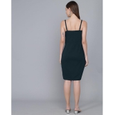 Addyvero Cotton Lycra Green Bodycon Dress - Single - M