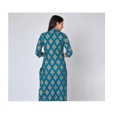 MAUKA - Blue Rayon Womens Straight Kurti ( Pack of 1 ) - None