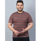 AUSTIVO Cotton Blend Regular Fit Striped Half Sleeves Mens T-Shirt - Multicolor ( Pack of 1 ) - None