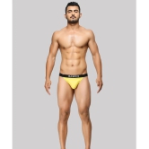 BASIICS By La Intimo Spandex Mens Thongs ( Yellow ) BCSTH01 - None