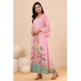 Juniper Rayon Printed Ankle Length Womens Gown - Pink ( Pack of 1 ) - None