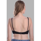 Madam - Black Cotton Blend Non Padded Womens Everyday Bra ( Pack of 1 ) - None