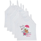 Bodycare Girls Vest Dori Neck Sleeveless Pack Of 6-White - None