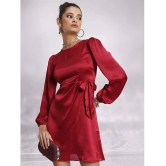 Ketch Polyester Solid Mini Womens A-line Dress - Maroon ( Pack of 1 ) - None