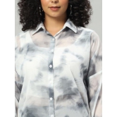 FUNDAY FASHION Women Tie-Dye Casual Long Relaxed Fit Shirt