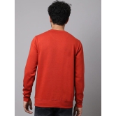 Rodamo Men Rust Round Neck Sweatshirts