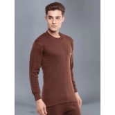 Dollar Pack of 1 Cotton Blend Mens Thermal Tops ( Brown ) - None