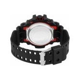 Rhonium Black PU Digital Mens Watch