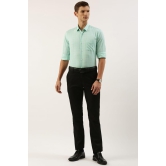 Men Green Regular Fit Formal Full Sleeves Formal Shirt