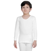 Bodycare Insider Off White Solid Kids Thermal Top & Bottom Set - None