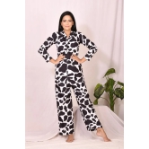 Black Cotton Pajama Set Multicolor M