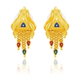 Drashti Collection Golden Stud Earrings ( Pack of 1 ) - Golden