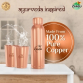 Zandu Copper Combo Pack (950ml Copper Bottle + 2x300ml Copper Tumblers)