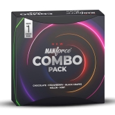 MANFORCE Combo Pack Chocolate Strawberry Coffee Black Grapes Melon Condom  20 Pcs x Pack of 2