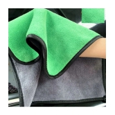 Auto Hub Green 800 GSM Drying Towel For Automobile ( Pack of 3 )