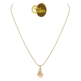 Gilherfashion Gold Plated Daily Wear Locket Chain For Women And Girls - Golden