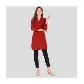 PPTHEFASHIONHUB - Maroon Rayon Women's Tunic ( Pack of 1 ) - None