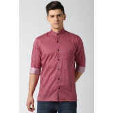 Men Red Regular Fit Formal Full Sleeves Formal Shirt