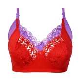 Kiran Enterprises Cotton Minimizer Bra - Red - None