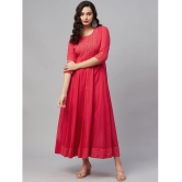 AMIRA''S INDIAN ETHNICWEAR - Red Cotton Women''s Fit & Flare Dress ( Pack of 1 ) - None