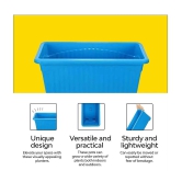 10Club Blue Plastic Flower Pot ( Pack of 2 ) - Blue