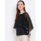 ALL WAYS YOU - Black Polyester Womens Cape Top ( Pack of 1 ) - M