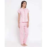 Clovia Pink Cotton Womens Nightwear Nightsuit Sets ( Pack of 1 ) - None