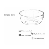 Somil - Serving And Designer Bowl Glass Cereal Bowl 200 mL ( Set of 1 ) - Transparent