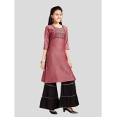 Aarika Maroon Cotton Girls Kurta and Sharara Set ( Pack of 1 ) - None